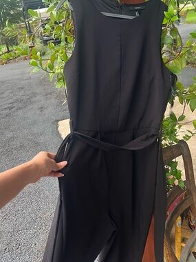 Forever 21 Black Sleeveless Jumpsuit with Waist Tie